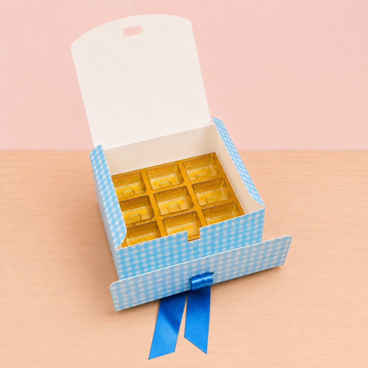Baby Announcement Gift Box with Ribbon – It's a Boy (without Cavity)