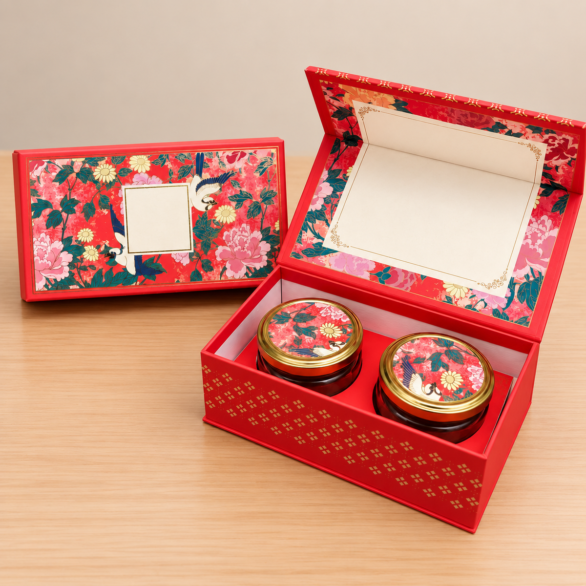 Diwali Jar Hamper Box with 2 Jars | Premium Festive Dry Fruits Box