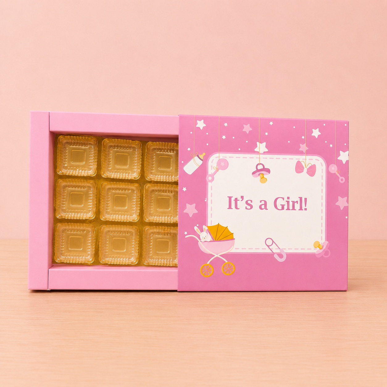Baby Announcement Box – It's a Girl (without Cavity)