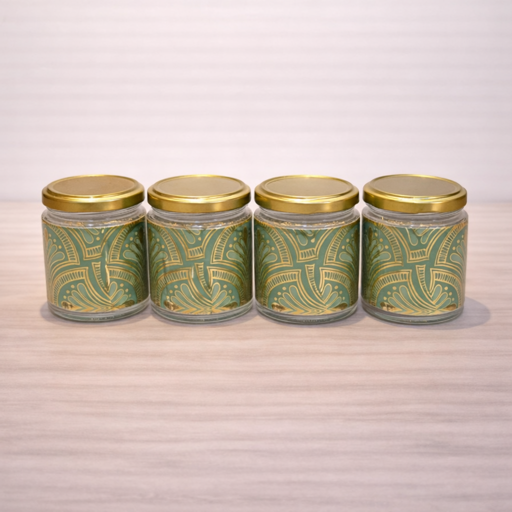 200ML Decorative Wrapped Glass Jars
