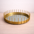 Decorative Metal Mirror Hamper Tray