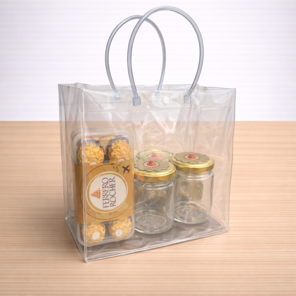 PVC Transparent Gift Bag – Clear Hamper Packaging Bag
