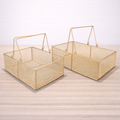Metal Gift Basket – Premium Decorative Hamper Basket with Handle