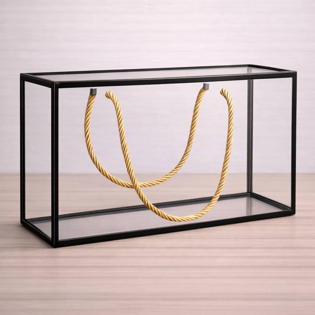 Transparent PVC Gift Box with Rope Handle – Premium Clear Hamper Packaging Box