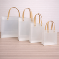 PVC Translucent Gift Bags with Jute Handle – Premium Reusable Packaging Bags