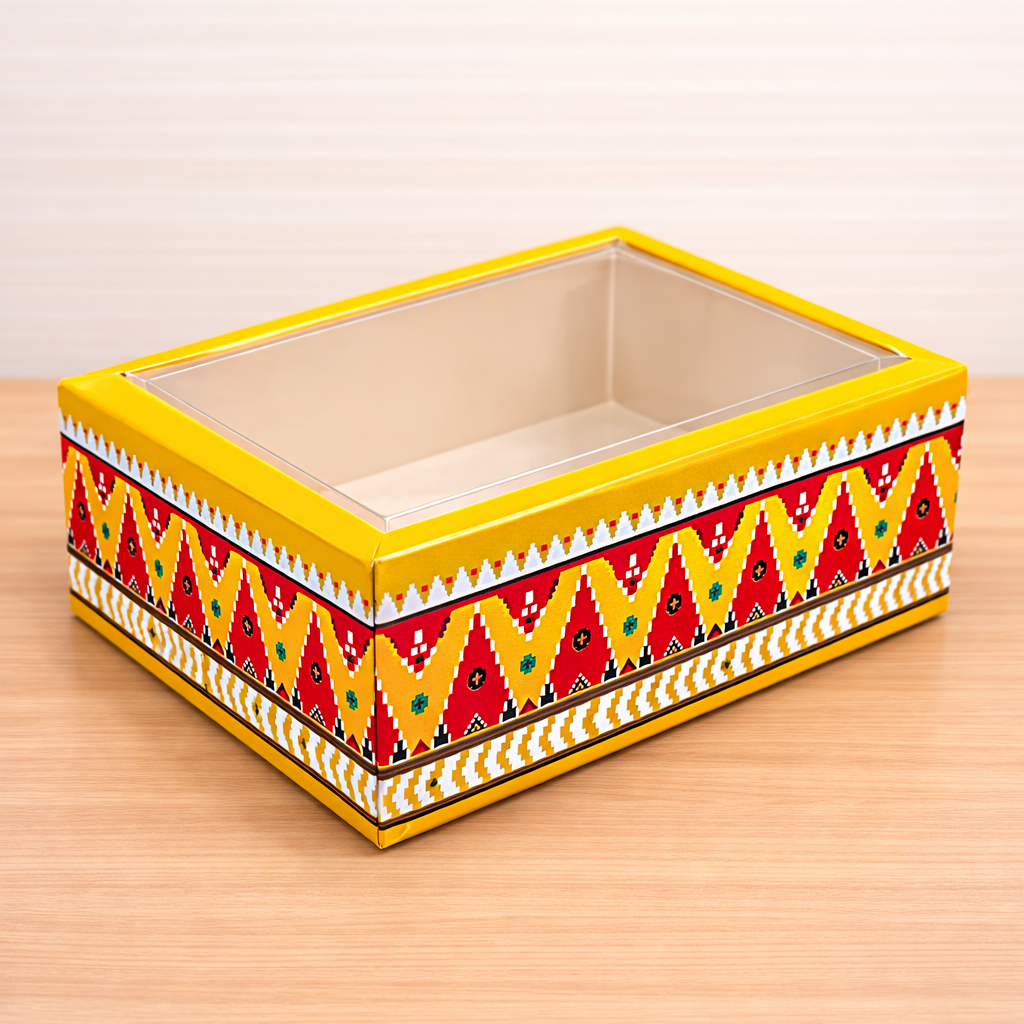 Transparent Lid Hamper Box – Decorative Display Gift Box