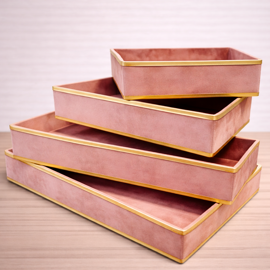 Suede Gold Foiled Trays – Premium Luxury Hamper Base Trays