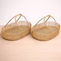 Metal Oval Gift Basket Set – Premium Wire Hamper Baskets (12x8 & 14x20)