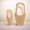 Kraft Paper Flower Bouquet Carrier Box with Handle