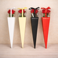 Single Rose Gift Cone Box for Flower Packaging (Without Flower) (Mix colours)