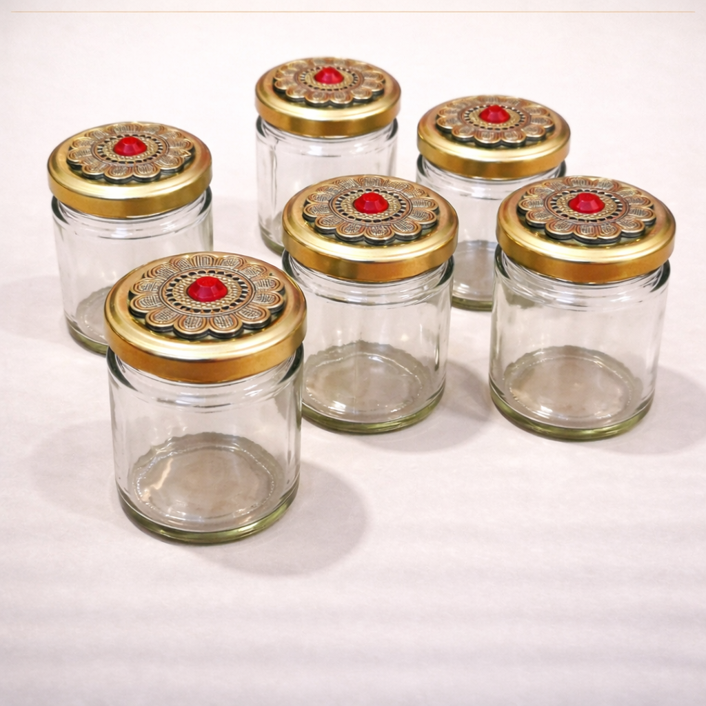 Festive Decorative Glass Jar