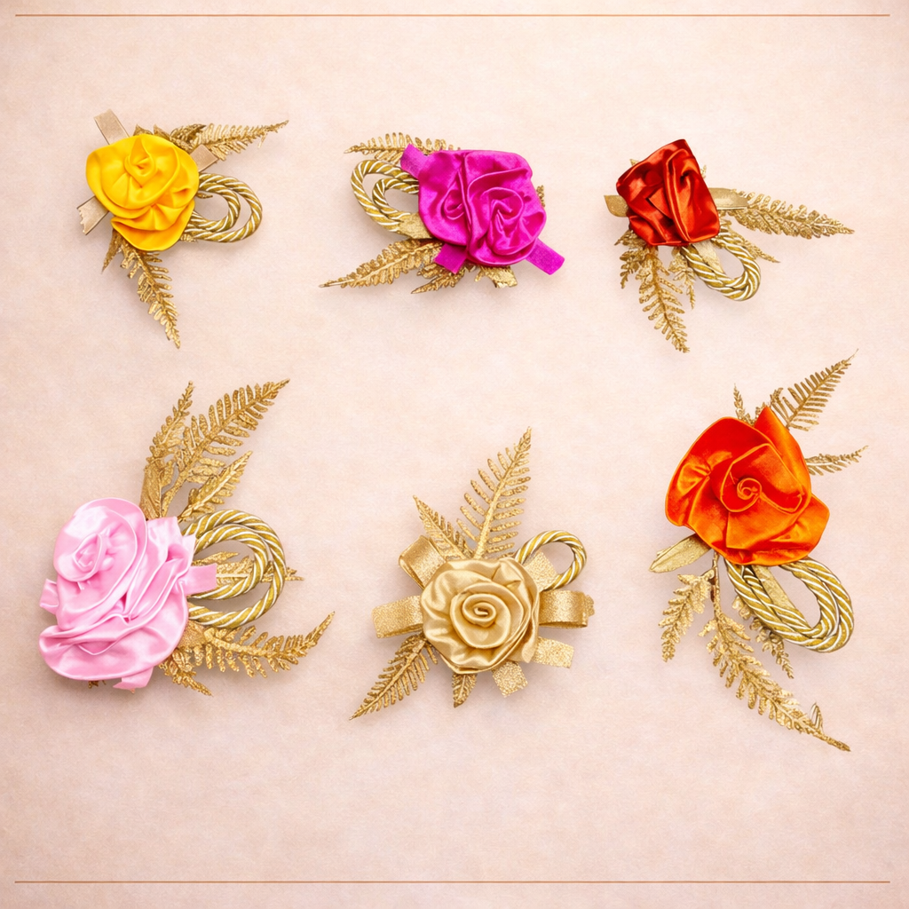 Decorative Rose Floral Brooch for Bouquet Wrapping