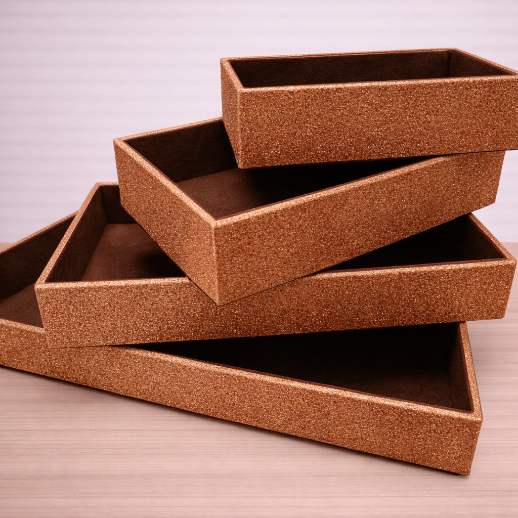 Suede Gold Foiled Trays – Premium Luxury Hamper Base Trays