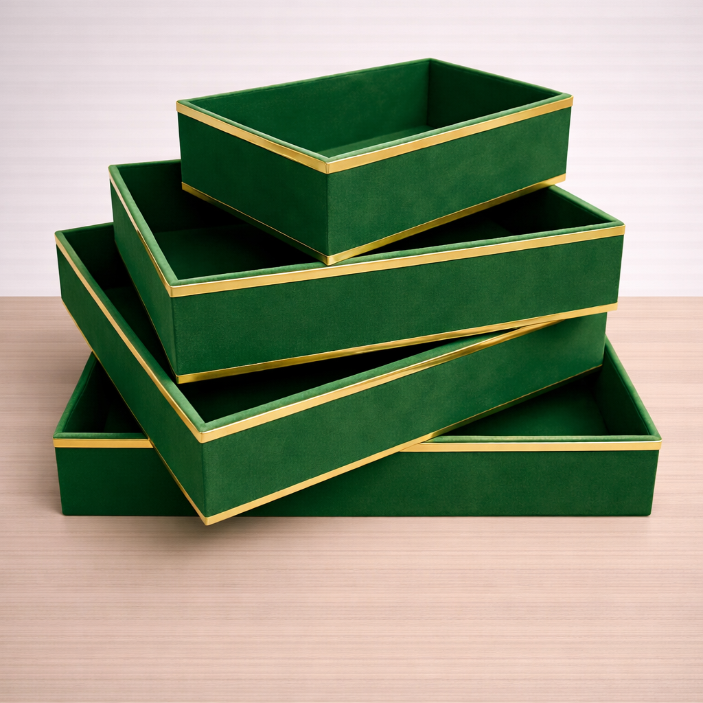 Suede Gold Foiled Trays – Premium Luxury Hamper Base Trays