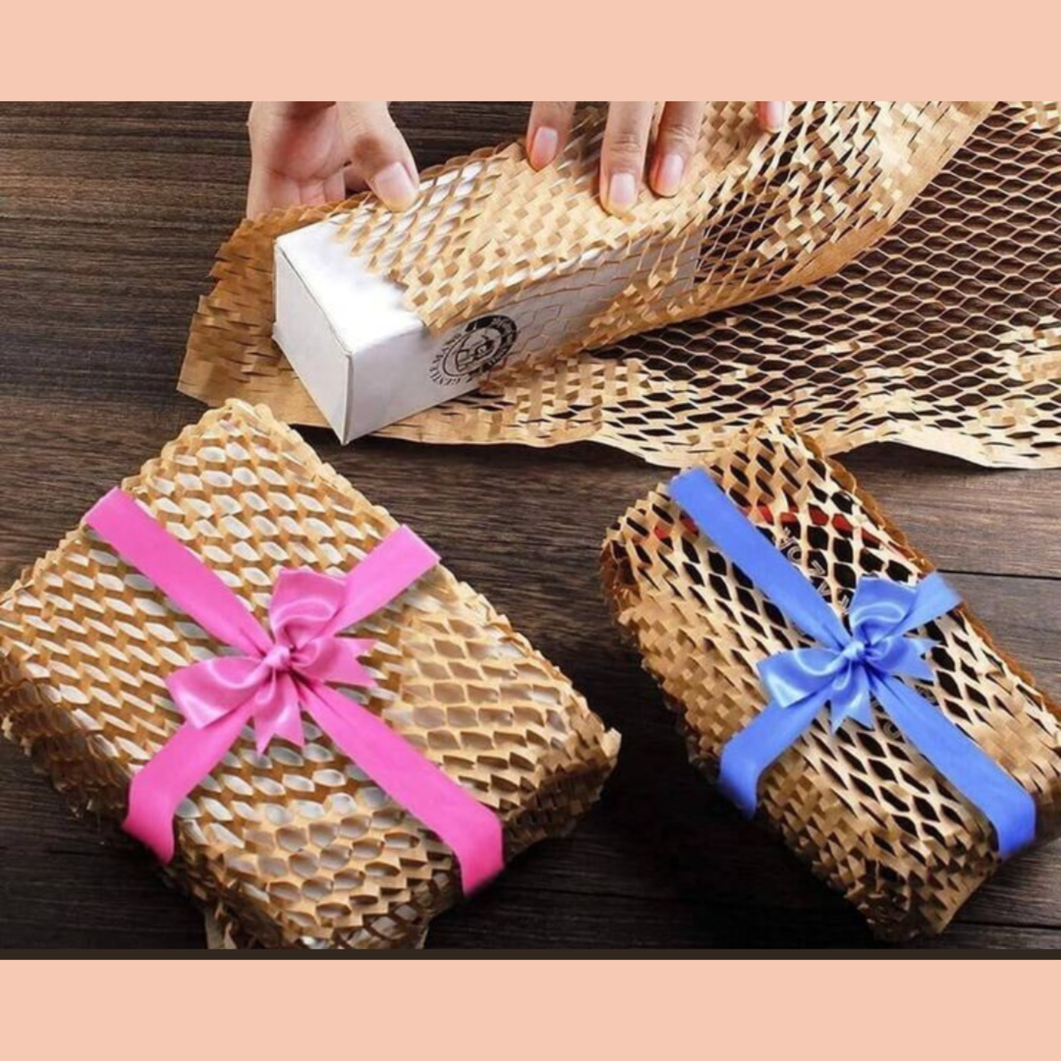 Eco Friendly Honeycomb Wrapping Paper Roll