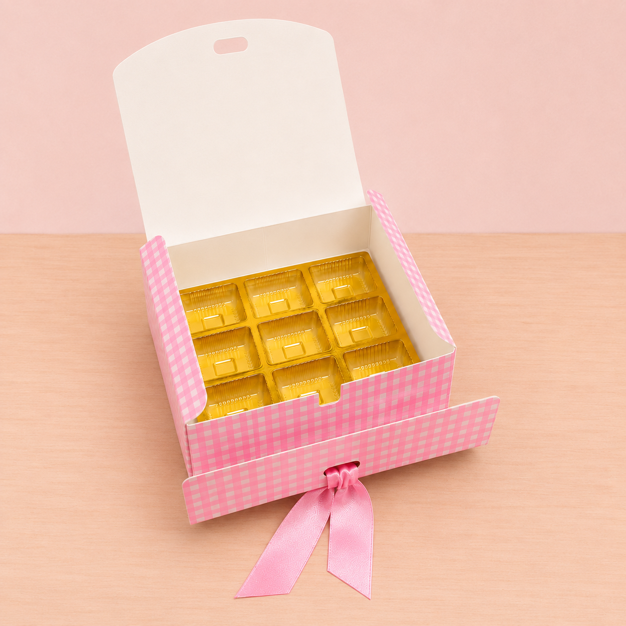 Baby Announcement Gift Box with Ribbon – It's a Girl (without Cavity)